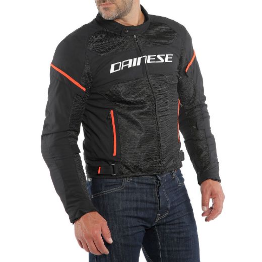 DAINESE AIR FRAME D1 TEX BLACK/WHITE/FLUO-RED JACKET SUMMER WR