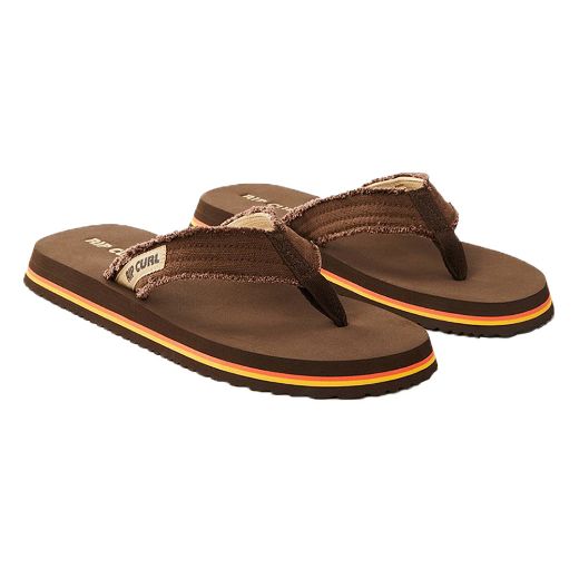 RIPCURL SHRED BACK OPEN TOE SHOES BROWN