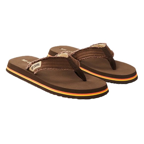 RIPCURL SHRED BACK OPEN TOE SHOES BROWN