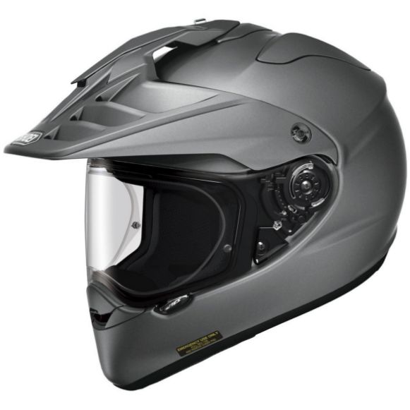 SHOEI HORNET ADVENTURE MATT DEEP GREY HELMET ON-OFF