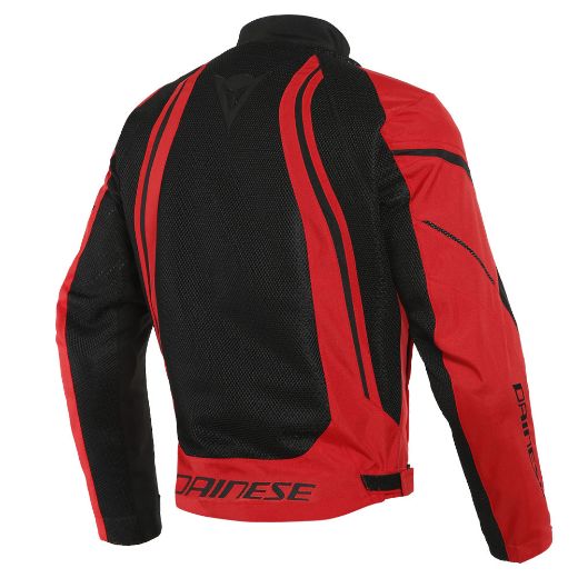 DAINESE AIR CRONO 2 TEX JACKET BLACK/LAVA-RED/LAVA-RED kalokairino mpoyfan mixanis