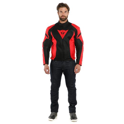 DAINESE AIR CRONO 2 TEX JACKET BLACK/LAVA-RED/LAVA-RED JACKET SUMMER