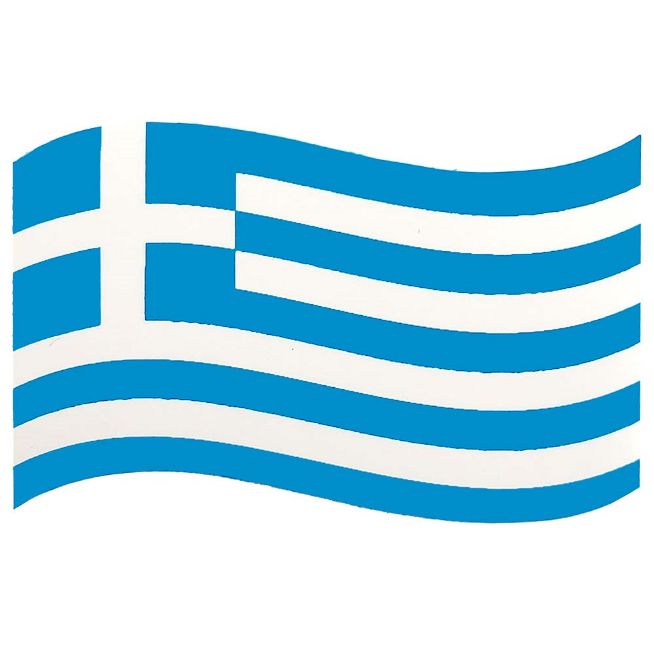 GAS GREEK FLAG WAVE STICKER