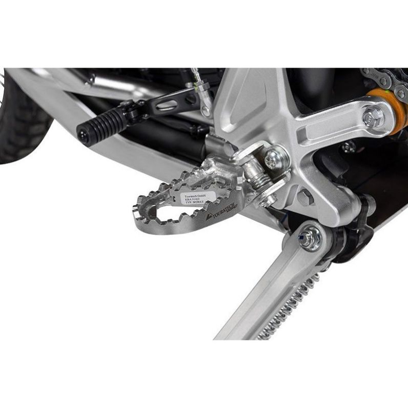 TOURATECH WORKS SILVER FOOTREST 52mm FOR YAMAHA TENERE 700