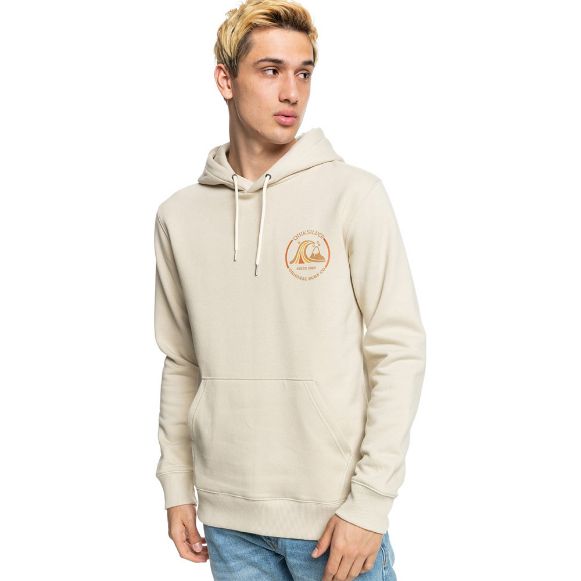 QUIKSILVER MIRROR LOGO OATMEAL HOODY