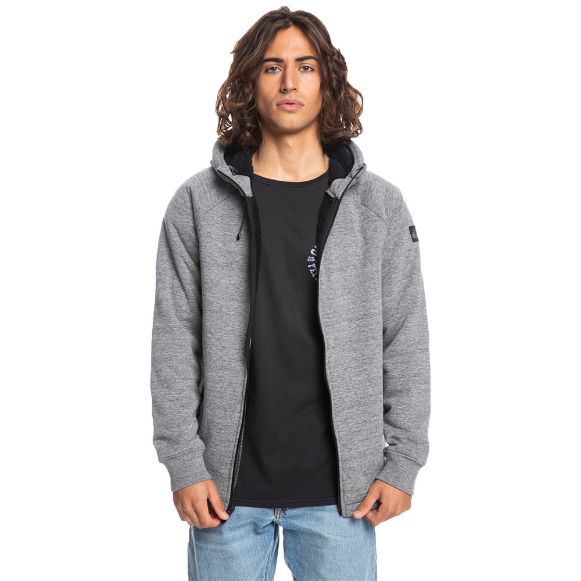 QUIKSILVER KUROW ZIP LIGHT GREY HEATHER