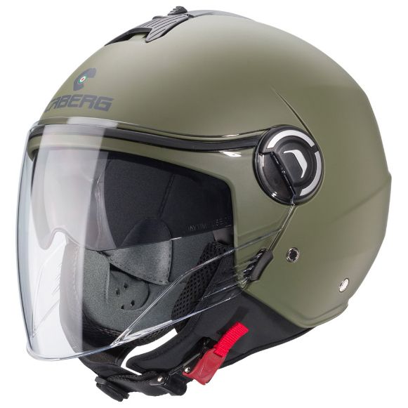 CABERG RIVIERA V4 MATT MILITARY GREEN HELMET JET