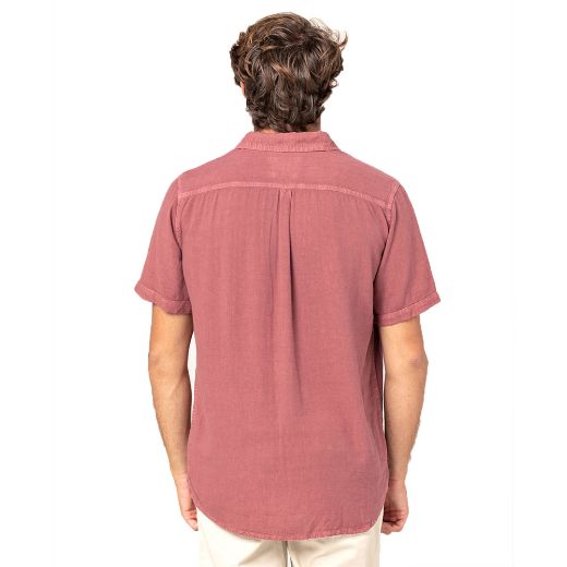 RIPCURL NEW VENTURA WASHED RED SHORT SLEEVE SHIRT