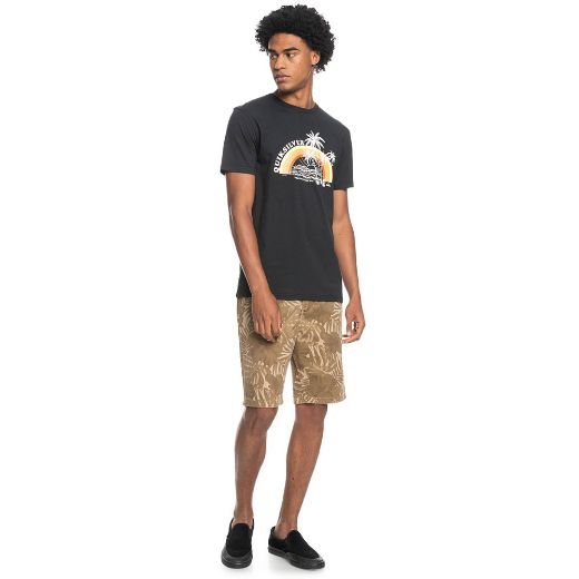 QUIKSILVER SUNSET REFLECTIONS BLACK TEE