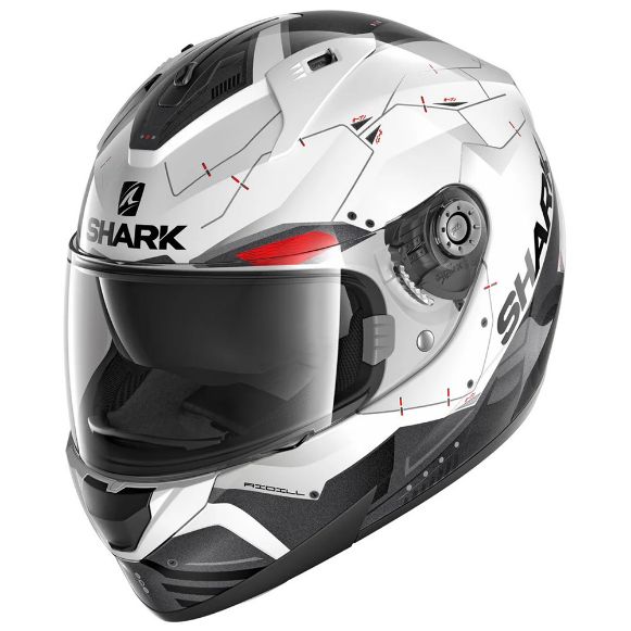 SHARK RIDILL FULL-FACE ΚΡΑΝΗ MECCA WHITE/BLACK/RED