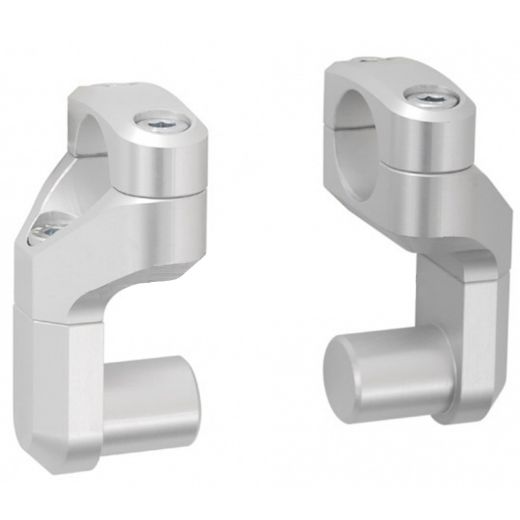 BAR CONVERTERS/RISERS SW-MOTECH VARIO BARBACK FROM 22 TO 28mm SILVER