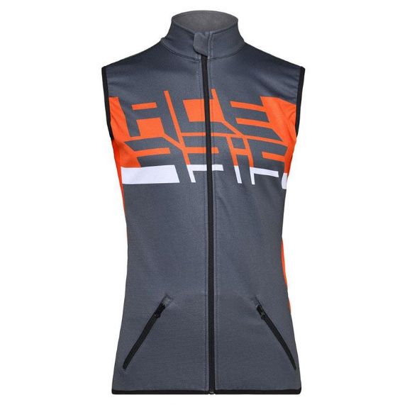 Αντιανεμικό γιλέκο ACERBIS X-WIND SOFTSHELL γιλέκο off road grey orange γκρι πορτοκαλί