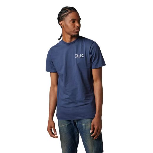 Κοντομάνικες μπλούζες FOX OUT AND ABOUT premium κοντομάνικα T-Shirt Deep Cobalt μπλε