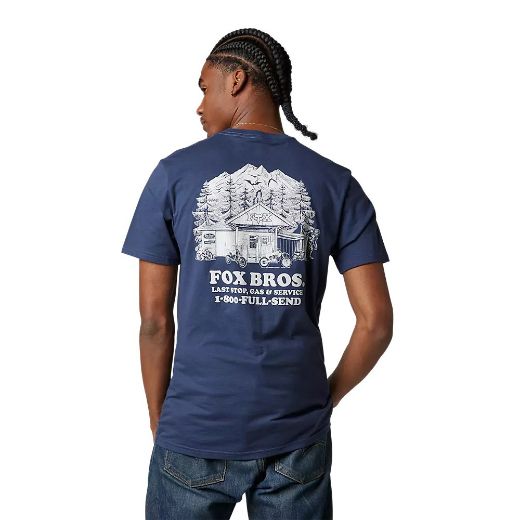 Κοντομάνικες μπλούζες FOX OUT AND ABOUT premium κοντομάνικα T-Shirt Deep Cobalt μπλε