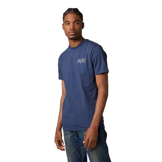 Κοντομάνικες μπλούζες FOX OUT AND ABOUT premium κοντομάνικα T-Shirt Deep Cobalt μπλε