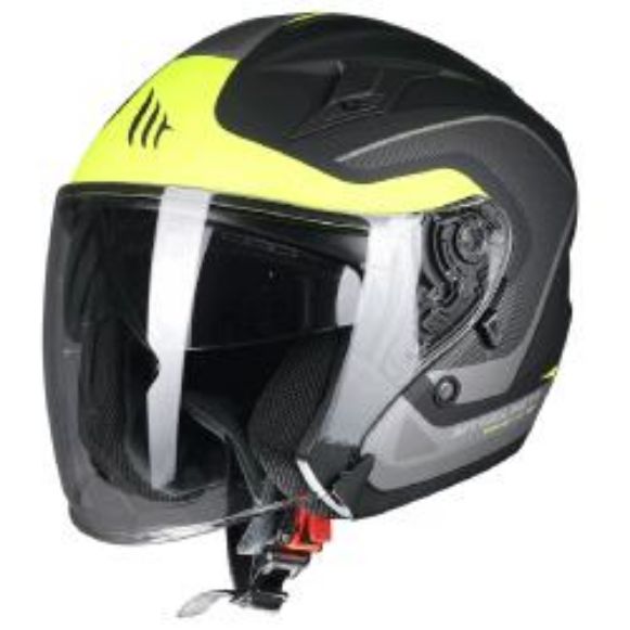 MT AVENUE SV CROSSROAD MAT BLACK/FLUO YELLOW HELMET JET