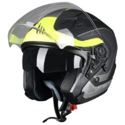 MT AVENUE SV CROSSROAD MAT BLACK/FLUO YELLOW HELMET JET