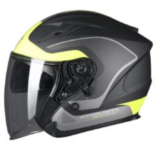 MT AVENUE SV CROSSROAD MAT BLACK/FLUO YELLOW HELMET JET