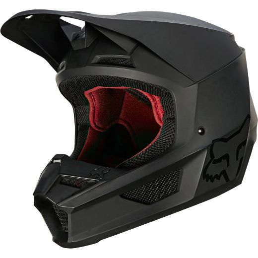 FOX V1 MATTE BLACK HELMET MX