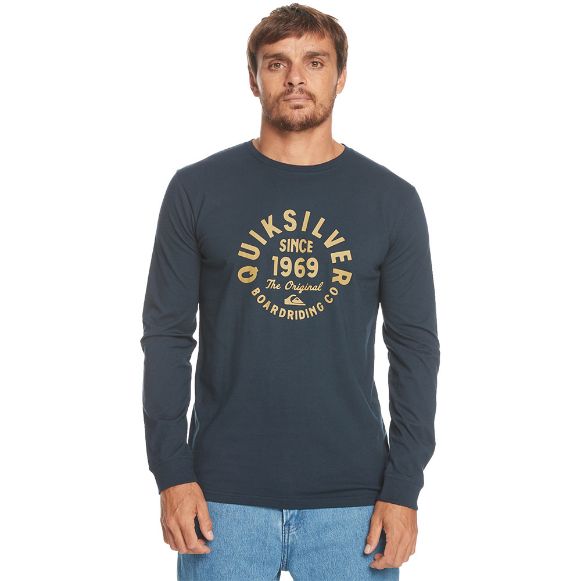 QUIKSILVER CIRCLED SCRIPT ΜΑΚΡΥΜΑΝΙΚΕΣ ΜΠΛΟΥΖΕΣ NAVY BLAZER