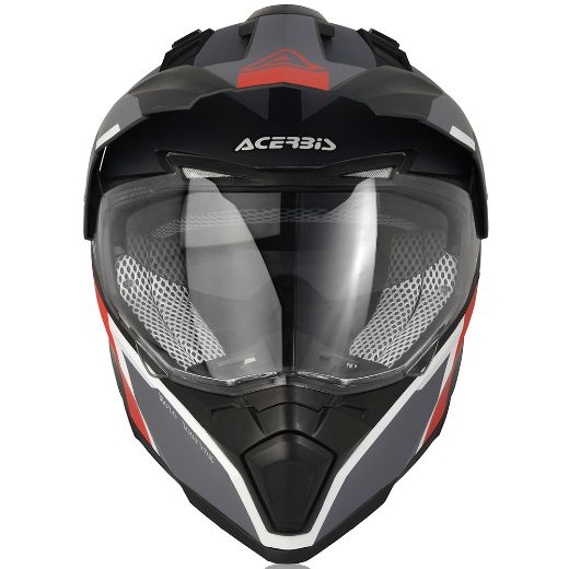 Adventure Κράνη ACERBIS FLIP FS-606 On-Off Κράνος Μηχανής Γκρι κόκκινο