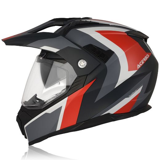 ACERBIS FLIP FS-606 ADVENTURE HELMETS GREY/RED
