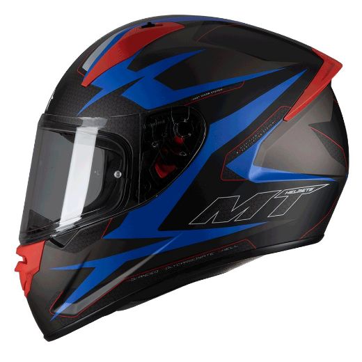 Full-Face Κράνος MT STINGER POWERED D7 MATT BLUE Μηχανής