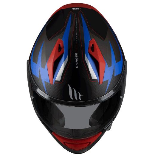 Full-Face Κράνος MT STINGER POWERED D7 MATT BLUE Μηχανής