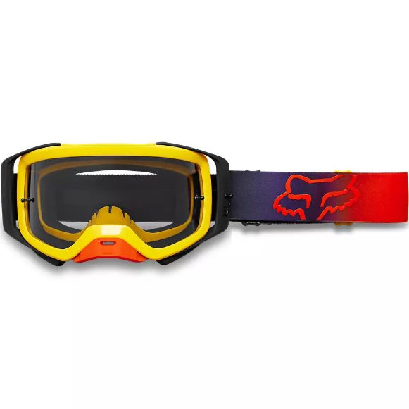 Μάσκες enduro MX FOX AIRSPACE FGMNT GOGGLES μαύρο κίτρινο διαφανές