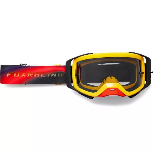 Μάσκες enduro MX FOX AIRSPACE FGMNT GOGGLES μαύρο κίτρινο διαφανές