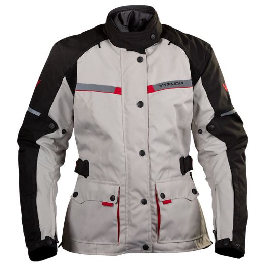 Γυναικεία Μπουφάν μηχανής NORDCODE ARCADIA 3ων εποχών Light grey Red