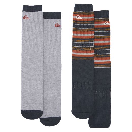 Αντρικές κάλτσες QUIKSILVER QK MESA STRIPE 2PK Set Μπλε Navy Blazer