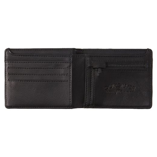 Ανδρικά πορτοφόλια QUIKSILVER SLIM PICKENS BI-FOLD μαύρο αντρικό πορτοφόλι