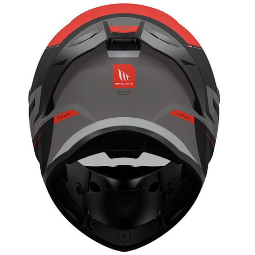 motorcycle full-face helmets MT STINGER 2 helmet ECE 2206 POUN B5 GREY RED MATT
