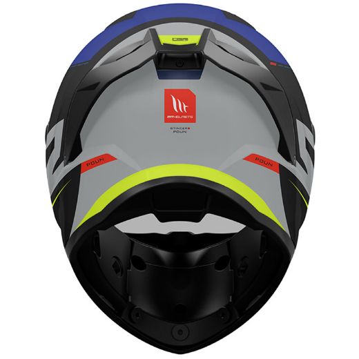 motorcycle full-face helmets MT STINGER 2 helmet ECE 2206 POUN B6 BLACK BLUE MATT