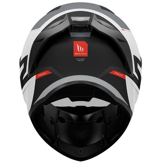 motorcycle full-face helmets MT STINGER 2 helmet ECE 2206 POUN B2 GREY WHITE MATT