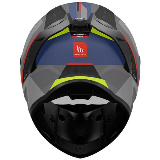 motorcycle full-face helmets MT STINGER 2 helmet ECE 2206 CHESTE B7 BLACK GREY BLUE MATT