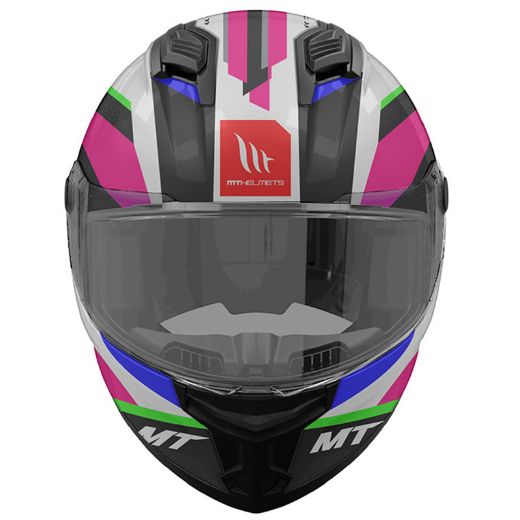 full-face κράνη μηχανής MT STINGER 2 κράνος ECE 22.06 CHESTE D8 μαύρο γκρι ροζ