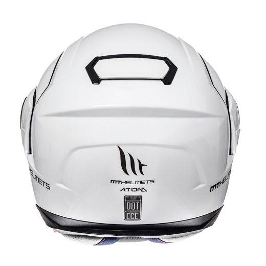 Ανοιγόμενο Flip-Up Κράνος MT ATOM SV White Λευκό