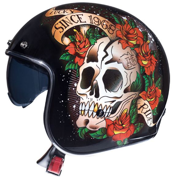 MT LE MANS 2 SV RETRO JET ΚΡΑΝΗ ΜΗΧΑΝΗΣ SKULL & ROSES A1