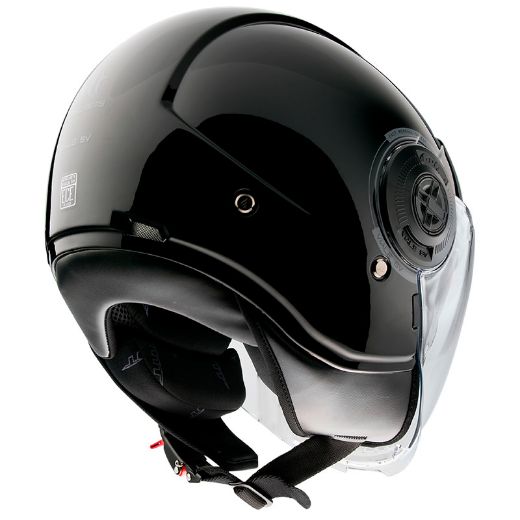 MT VIALE SV A1 BLACK GLOSS HELMET JET