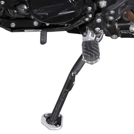 SW-MOTECH STS.07.102.10101/S BLACK/SILVER SIDE STAND EXT. FOR BMW F650GS/F800GS & Husqvarna TR650