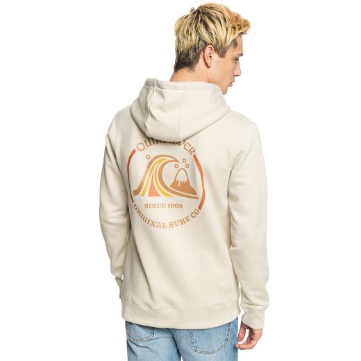 QUIKSILVER MIRROR LOGO OATMEAL HOODY