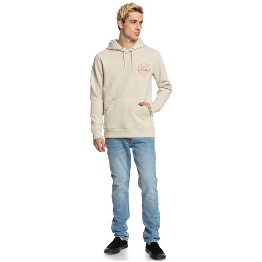QUIKSILVER MIRROR LOGO OATMEAL HOODY