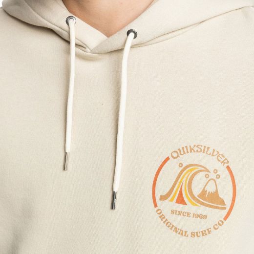 QUIKSILVER MIRROR LOGO OATMEAL HOODY