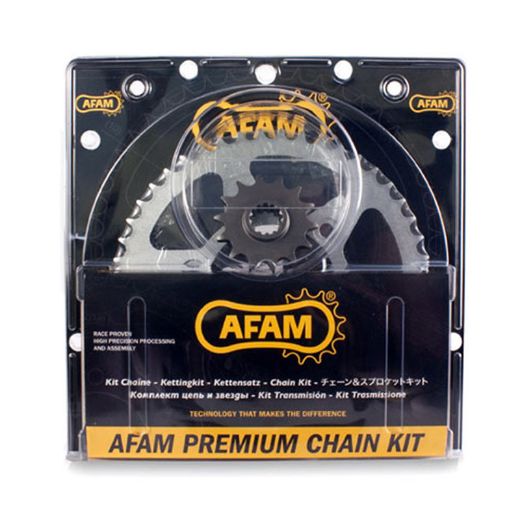 AFAM CHAIN & SPROCKETS 01659552/6G GOLD/BLACK FOR KAWASAKI KLE 500 1996-2003 (24501-17 & A520XRR-G110L & 16600-46)