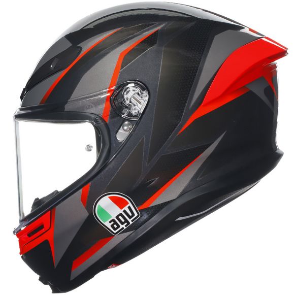 Μηχανής Full-Face Κράνη AGV K6 S SLASHCUT BLACK/GREY/RED