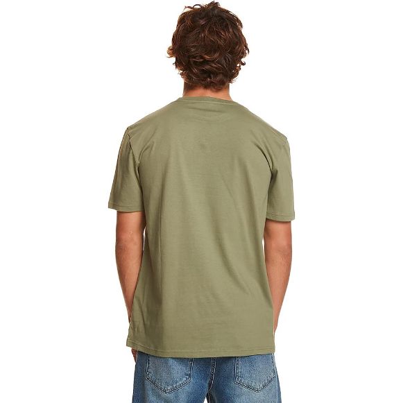 Ανδρικές Κοντομάνικες Μπλούζες QUIKSILVER LANDSCAPE LINES Αντρική Μπλούζα Χακί