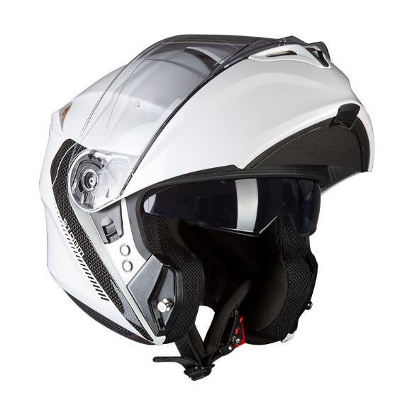 Ανοιγόμενο Flip-Up Κράνος MT STORM SV σπαστό Κράνος Gloss White Λευκό