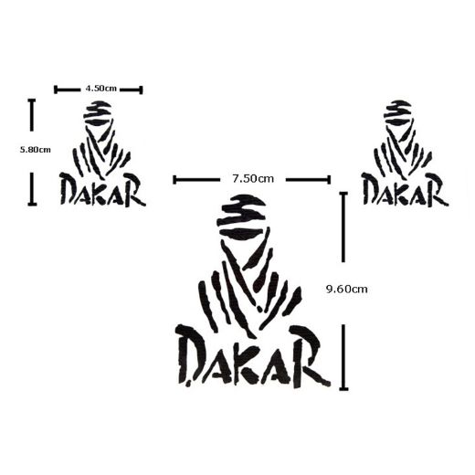 Σετ αυτοκόλλητα MD DAKAR ανακλαστικά αυτοκόλλητα μαύρο ματ